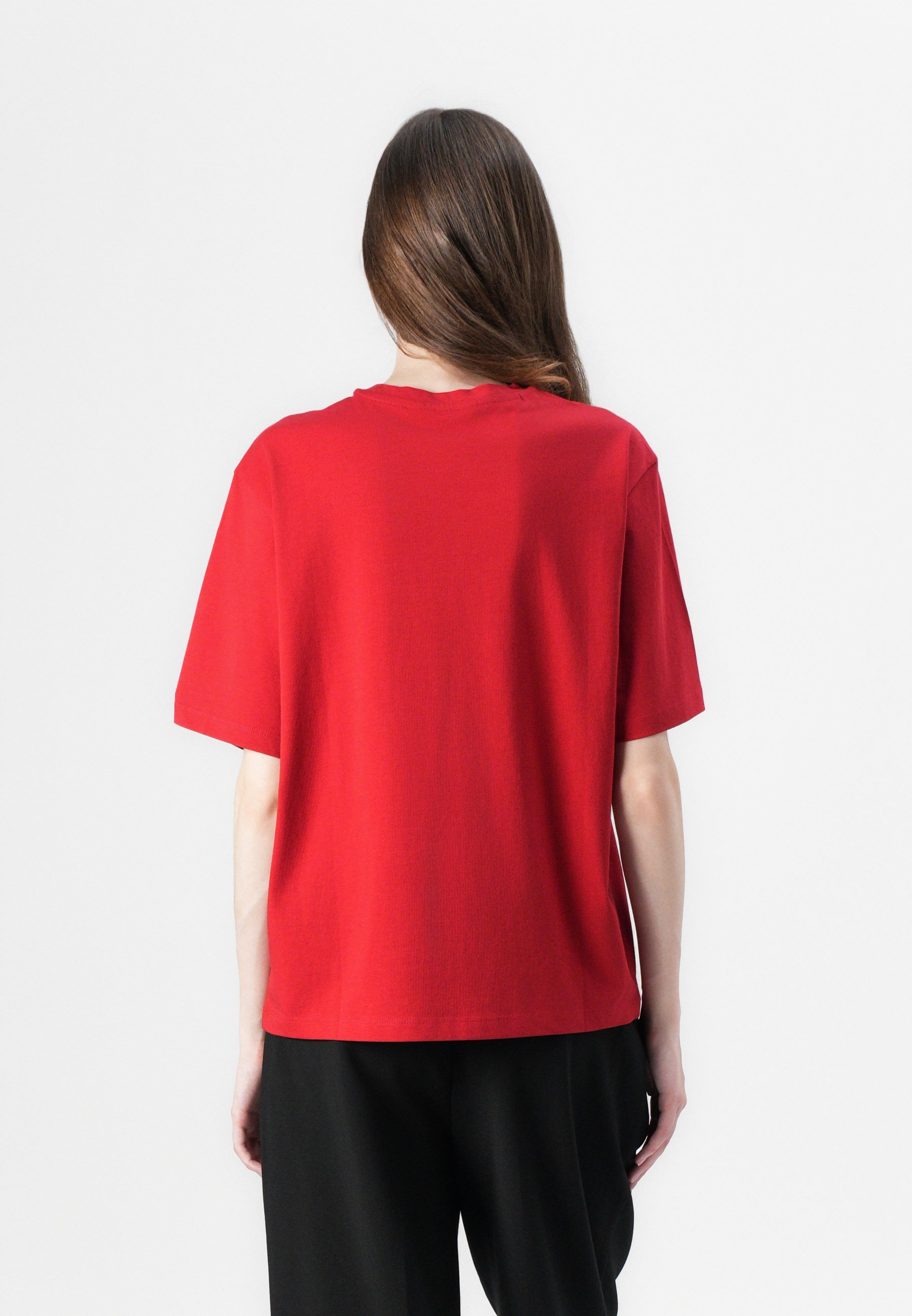Selected Femme SLFVILJA PRINTED TEE - Bedrucktes T-Shirt - Reitrot