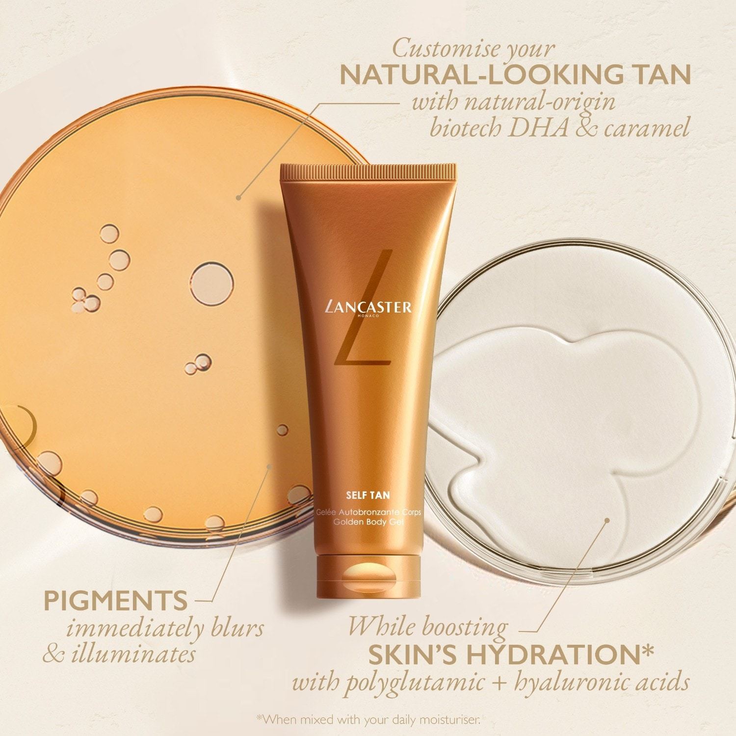 Lancaster savaiminio įdegio gelis „Golden Body“ – 125 ml