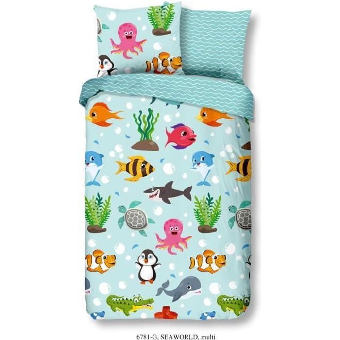 Good Morning Housse de couette pour enfants Seaworld 140x200/220 cm