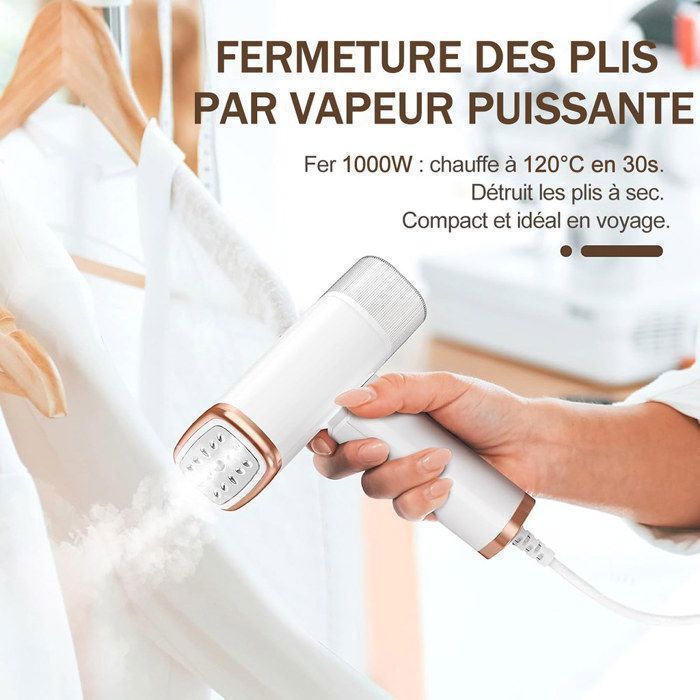 Defroisseur Vapeur Vertical,Fer à Repasser Vertical Portable 1000W 120ML,Vapeur Steamer Convient à Tous les Tissuspour