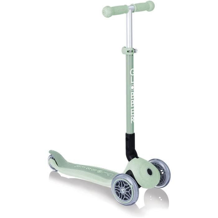 GLOBBER ACTIVE ECOLOGIC 3-Wheel Scooter - Pistachio - Recycled Plastic - Ride-On - Wide Seat - 15 months to 9 years