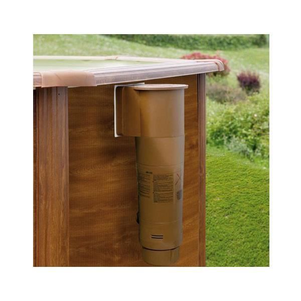 Kit piscine hors sol SICILIA ronde en acier aspect bois - Ø 4,60 x 1,20 m