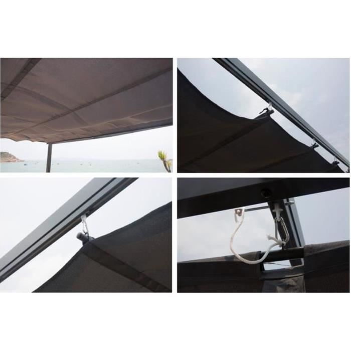 Pérgola de aluminio CORDOBA - Gris - 4 x 3 m