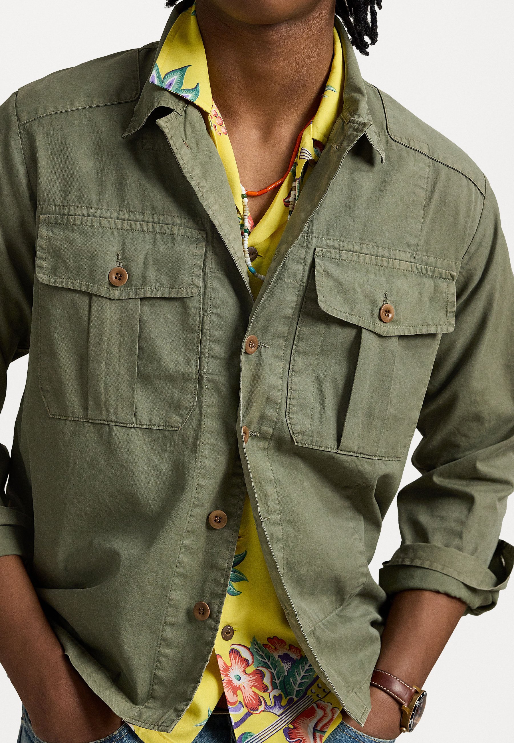 Polo Ralph Lauren twill overhemd - Shirt - boomgroen