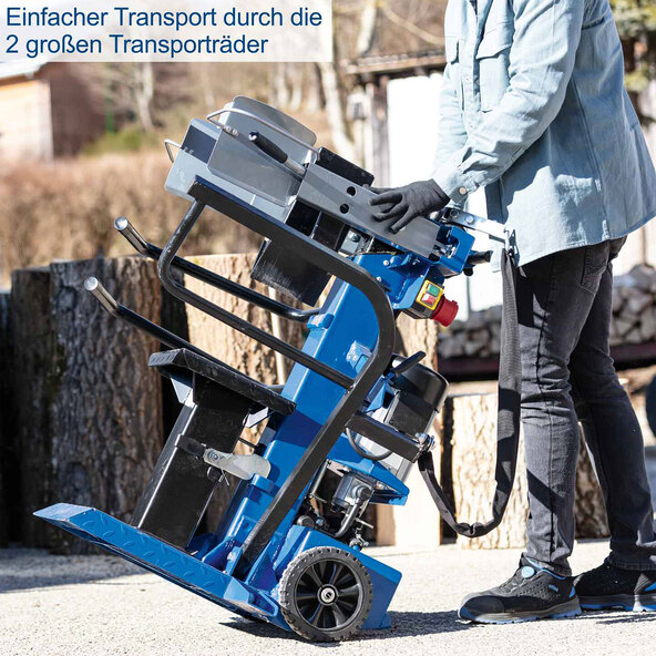Kompakt brændekløver med 10 kubikmeter
