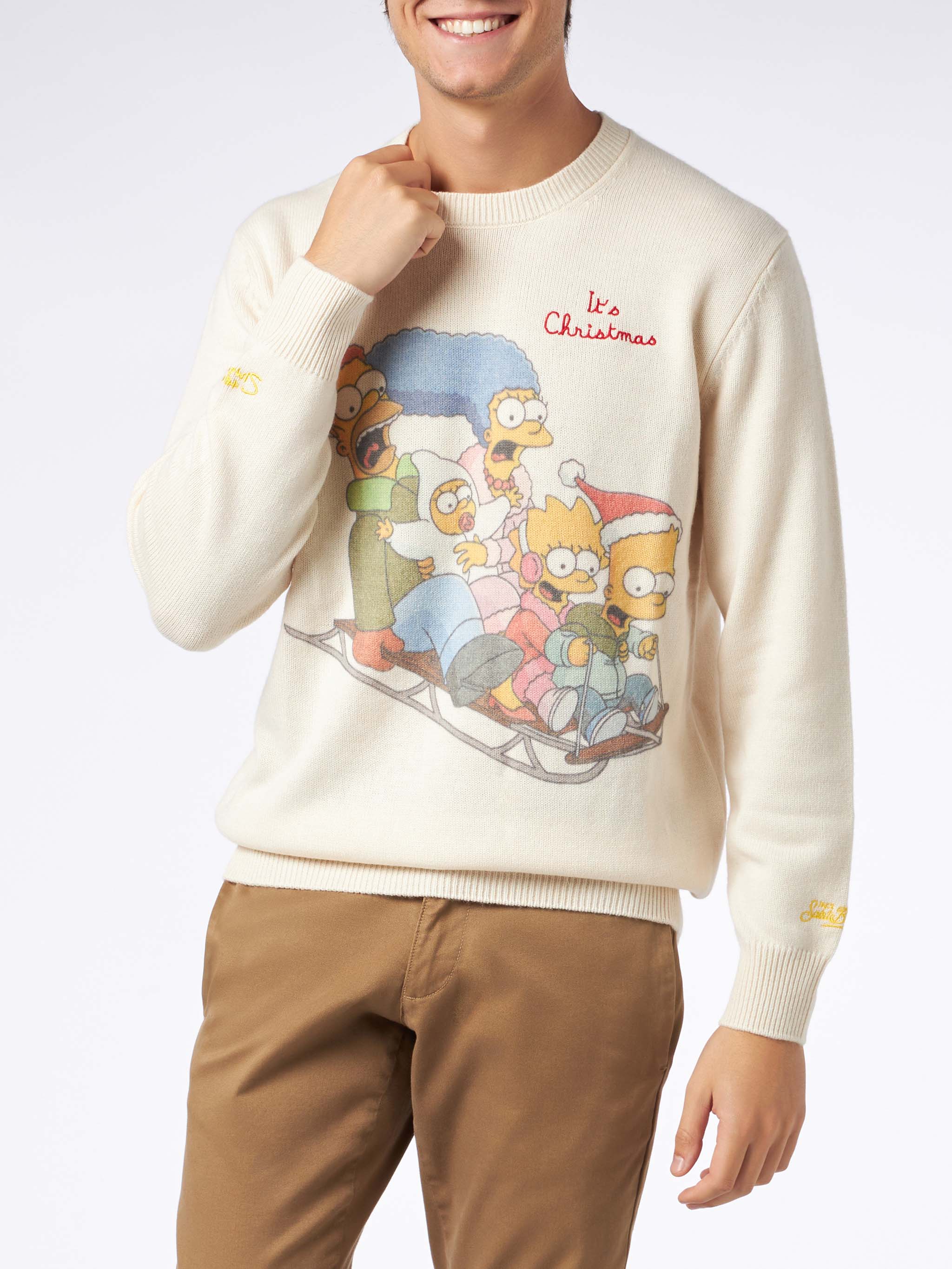 Maglione da uomo con stampa jacquard famiglia Simpson | EDIZIONE SPECI