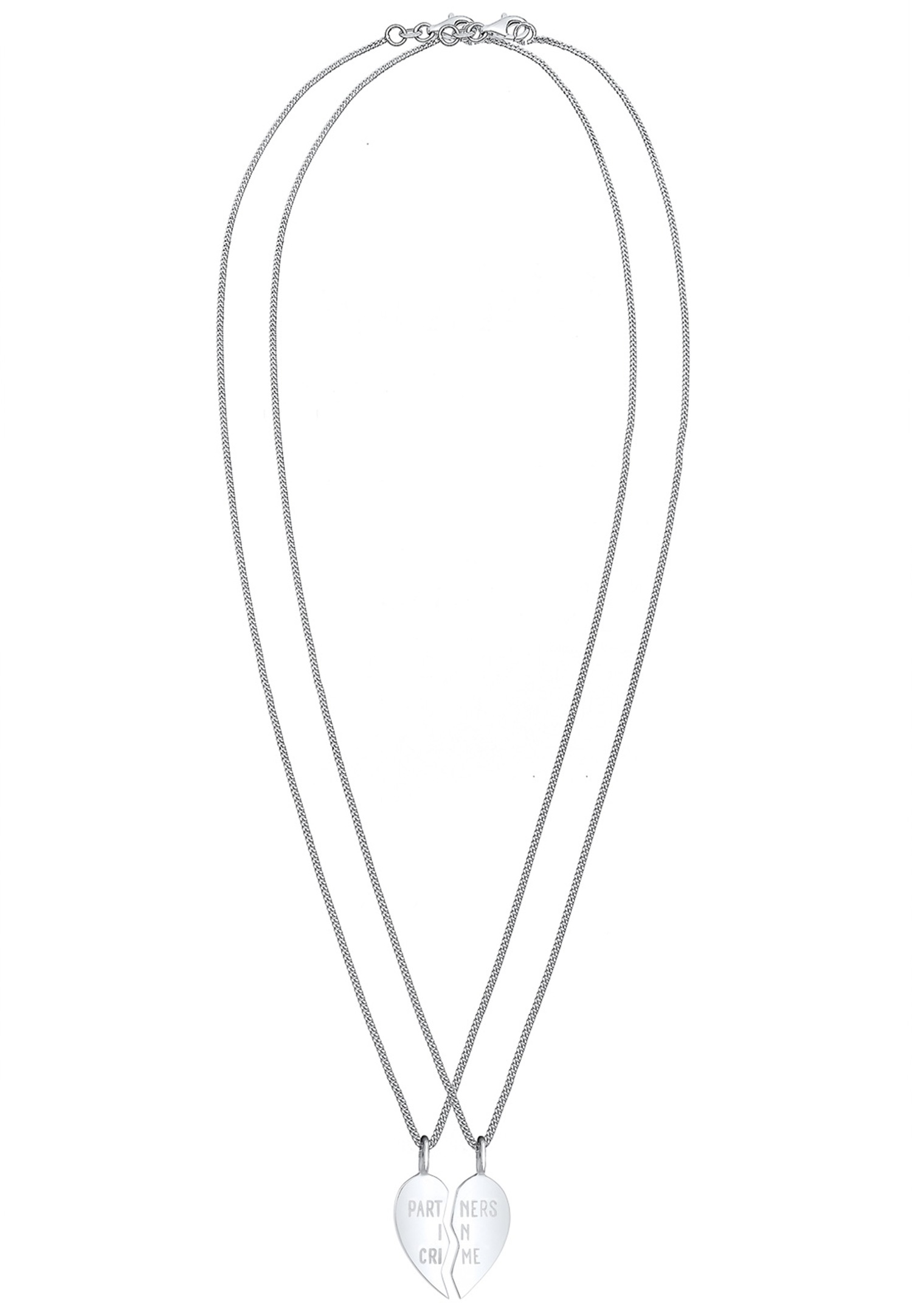 Elli Femme Pendentif Coeur Kit de Seize Pièces - (925/1000) Argent