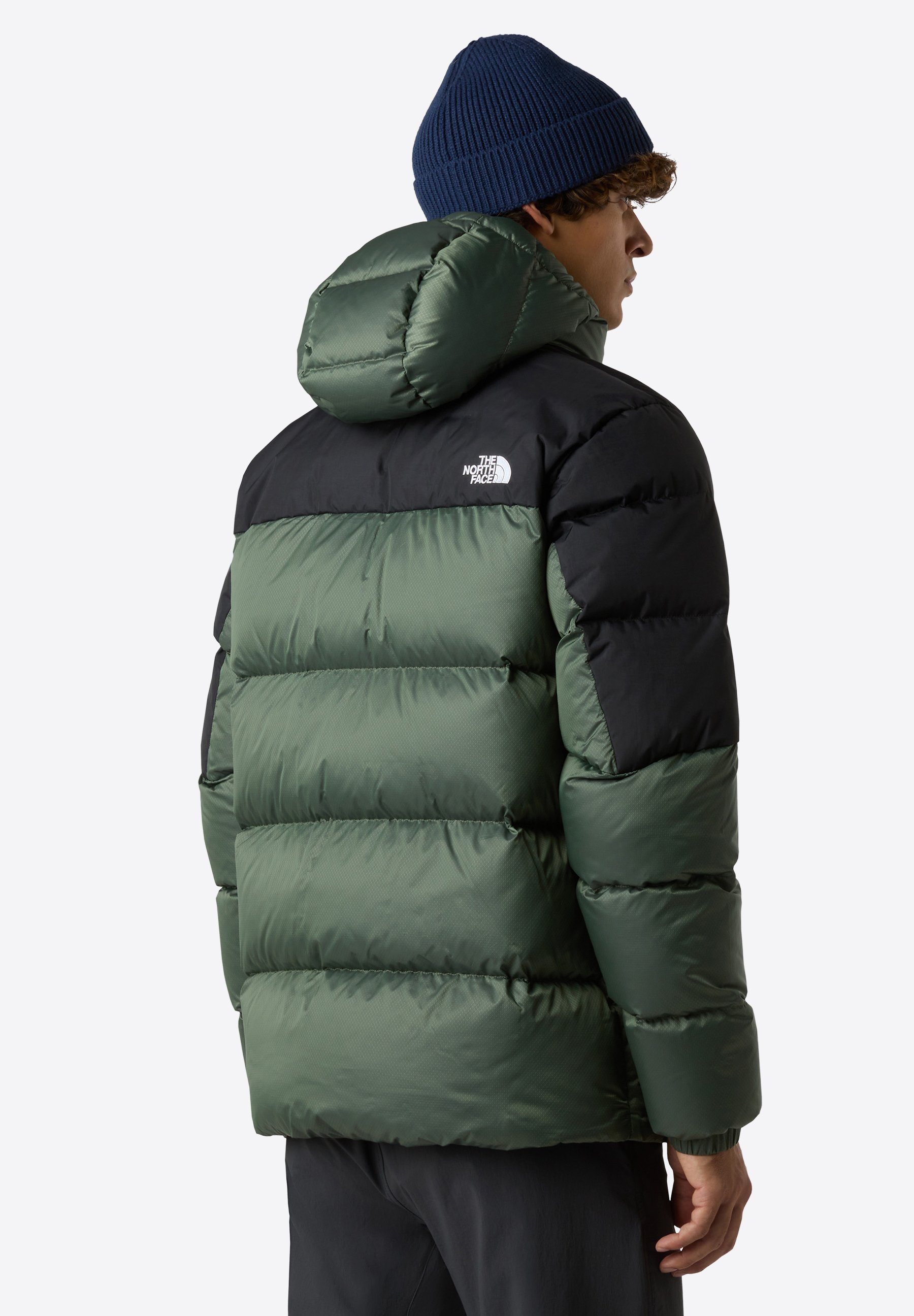 The North Face DIABLO HOODIE - Donsjack - bark mist/black heather