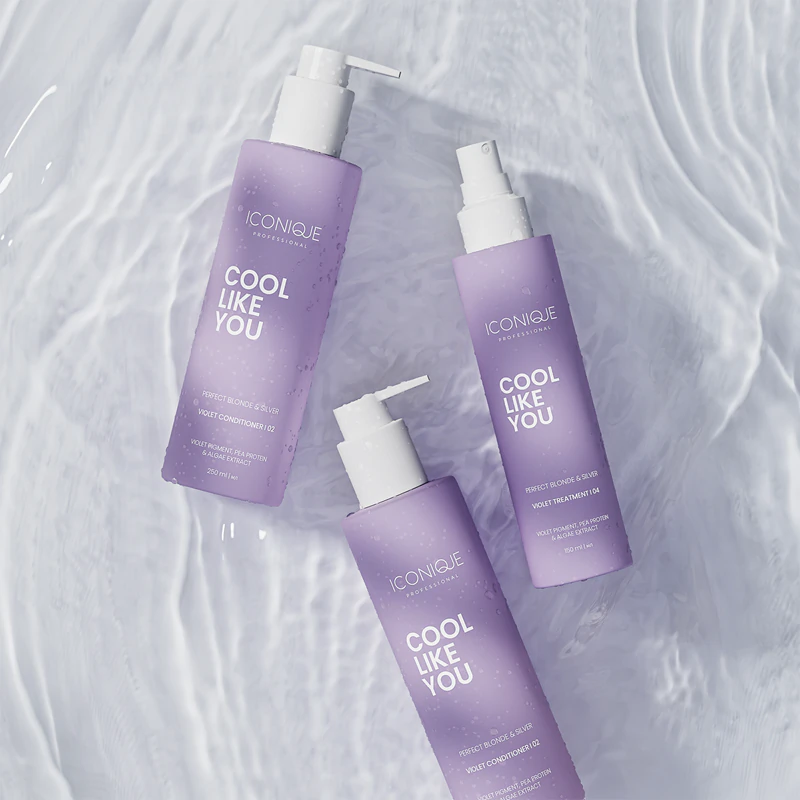 ICONIQUE Professional COOL LIKE YOU Perfect Blonde & Silver Violet bezoplachová kúra neutralizující žluté tóny