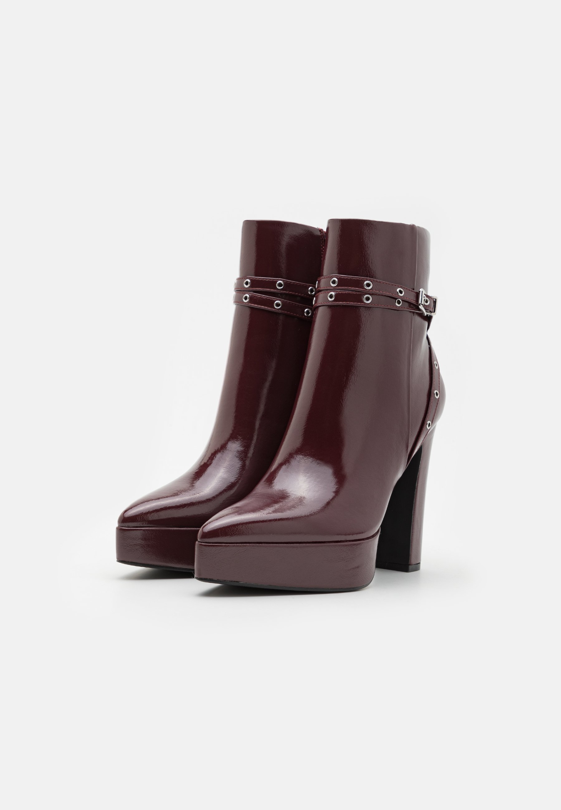 Even&Odd Plateau-Ankle-Boots – Dunkelrot