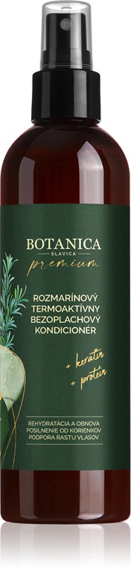 Soaphoria Botanica Slavica Заштитни регенератор без испирања са рузмарином, спреј за заштиту од топлоте, за употребу приликом коришћења пресе за косу или увијача за косу