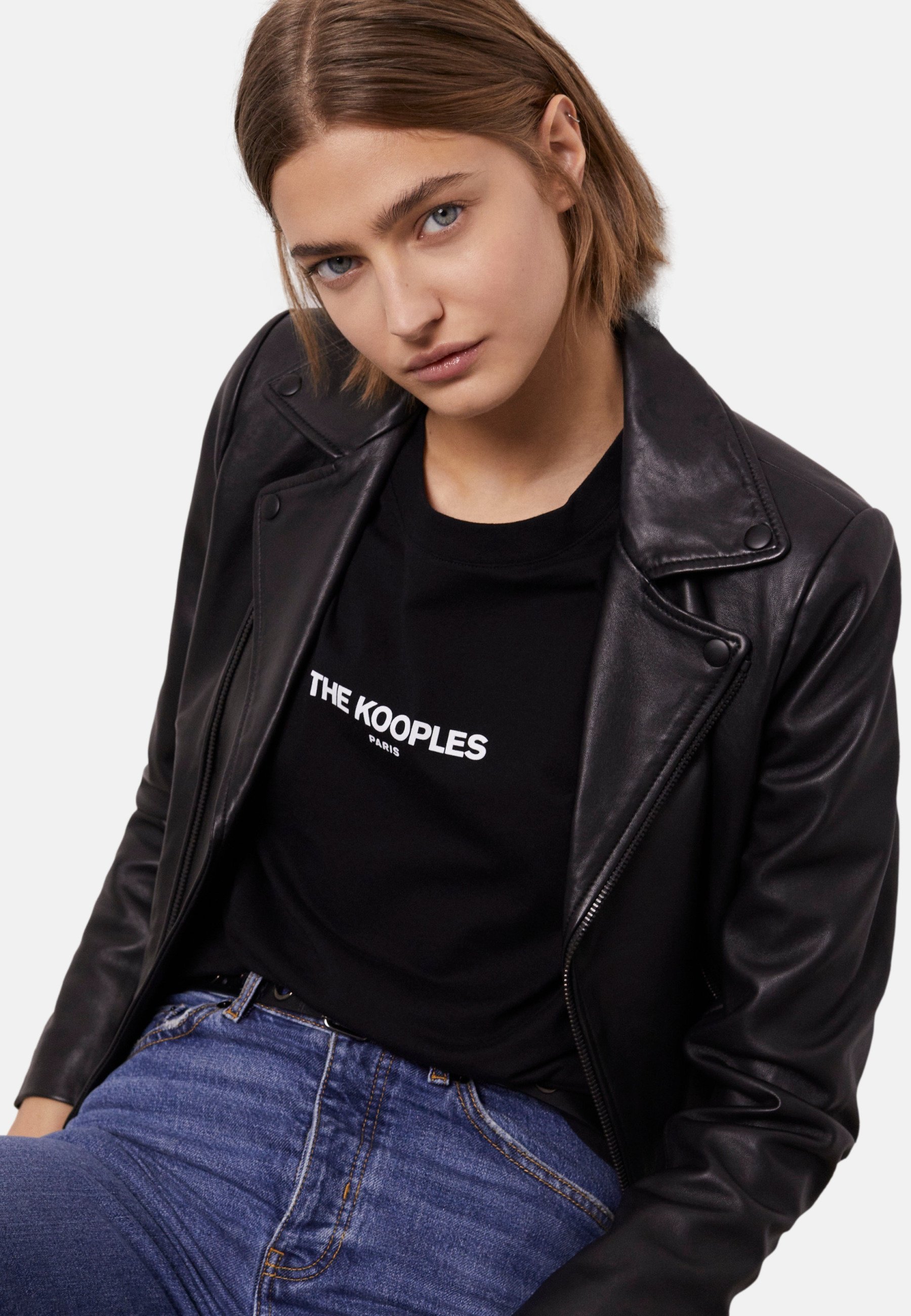T-shirt à manches courtes The Kooples - imprimé - noir