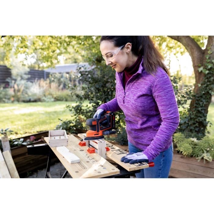 Ponceuse de détail sans fil - BLACK+DECKER  - BDCDS18N-XJ - 18V - 6 abrasifs - sans batterie