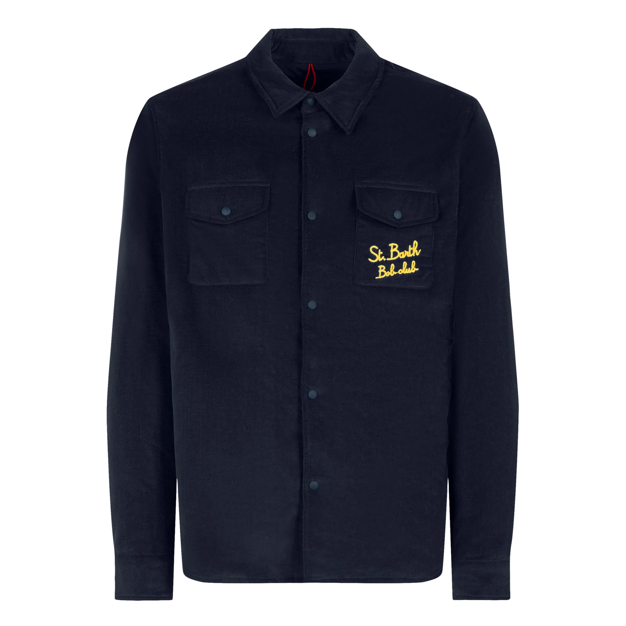 Camisa extragrande con bolsillo y bordado del St. Barth Bob Club.