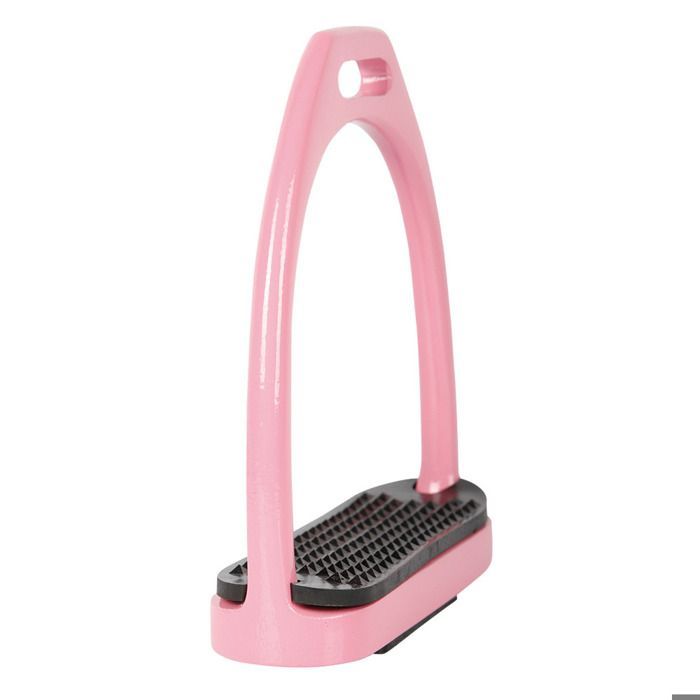 Staffe da equitazione in alluminio colorato Harry's Horse - Rosa - 12 cm