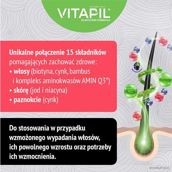 Vitapil Biotyna + Bambus, Tabletki