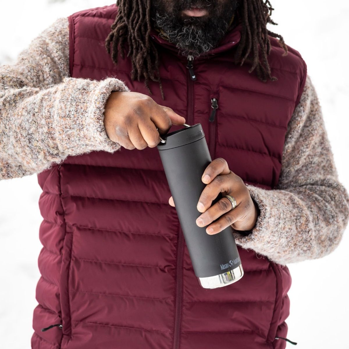  Klean Kanteen izolirana termo boca, 20 oz, široka, s čepom za kavu