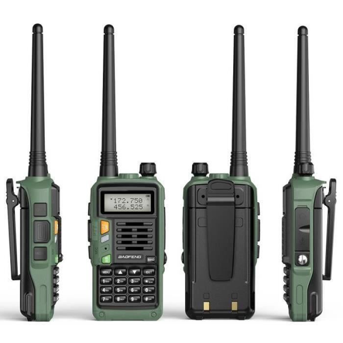81f6f4 2021 NUEVO UV-S9 Transceptor de radio walkie-talkie más potente 10W 50 KM de largo alcance portátil para Euro-X negro