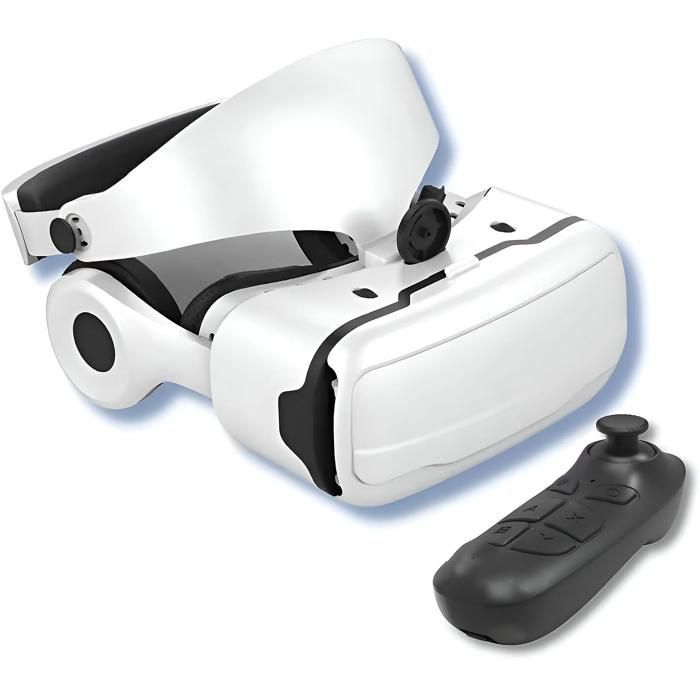Casque de réalité virtuelle 3D, confortable pour les yeux, design ergonomique, blanc