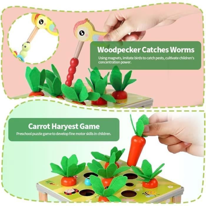 Cubo attività in legno, giocattolo per bambini di 2 anni, cubo attività in legno 7 in 1 per bambini da 1 a 4 anni, giocattolo Montessori