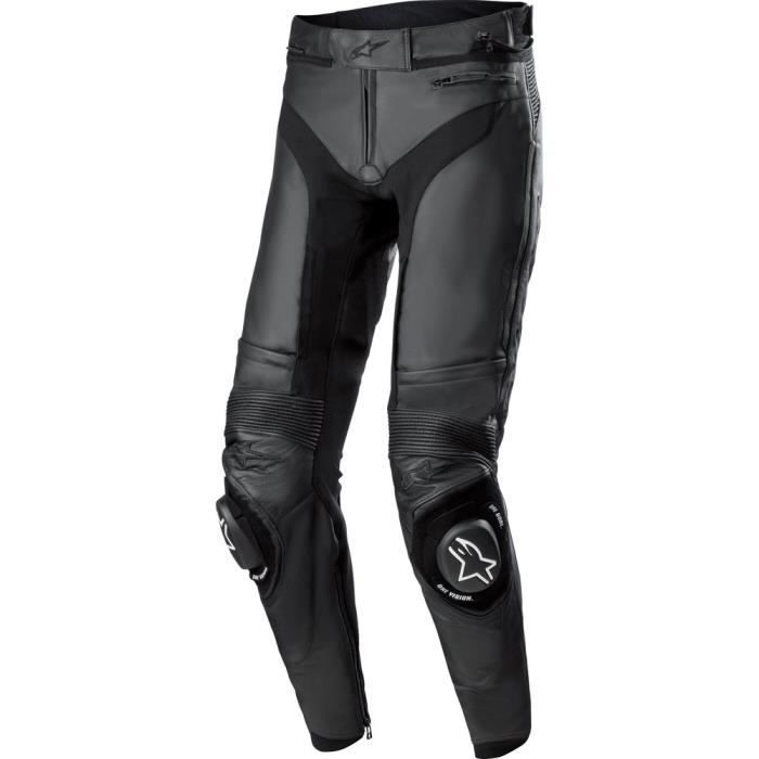 Alpinestars Homme 3120522-1100-48 Pantalons de moto en cuir, Noir, M EU