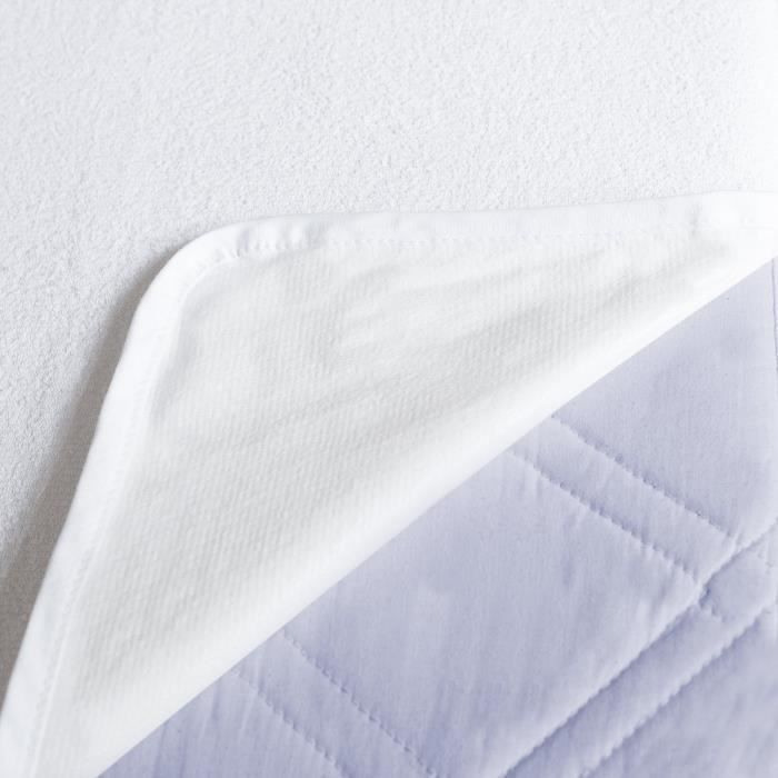 Protector de colchón plano con bandas elásticas, blanco, 90 x 200 cm - Impermeable, protector de colchón de 2 capas con revestimiento y barrera antihumedad.