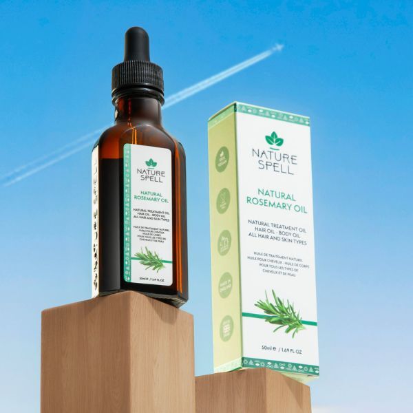 Nature Spell Rozemarijnolie voor het haar, reisformaat, 50 ml
