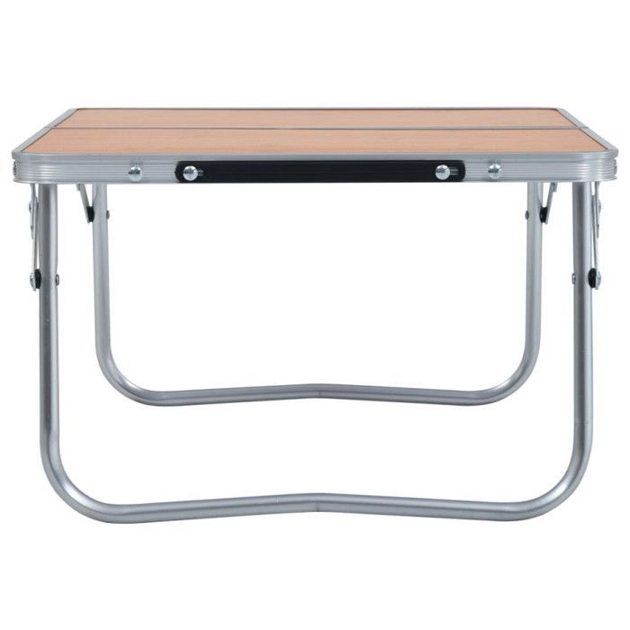 Mesa plegable de camping vidaXL, aluminio marrón, 60x40 cm