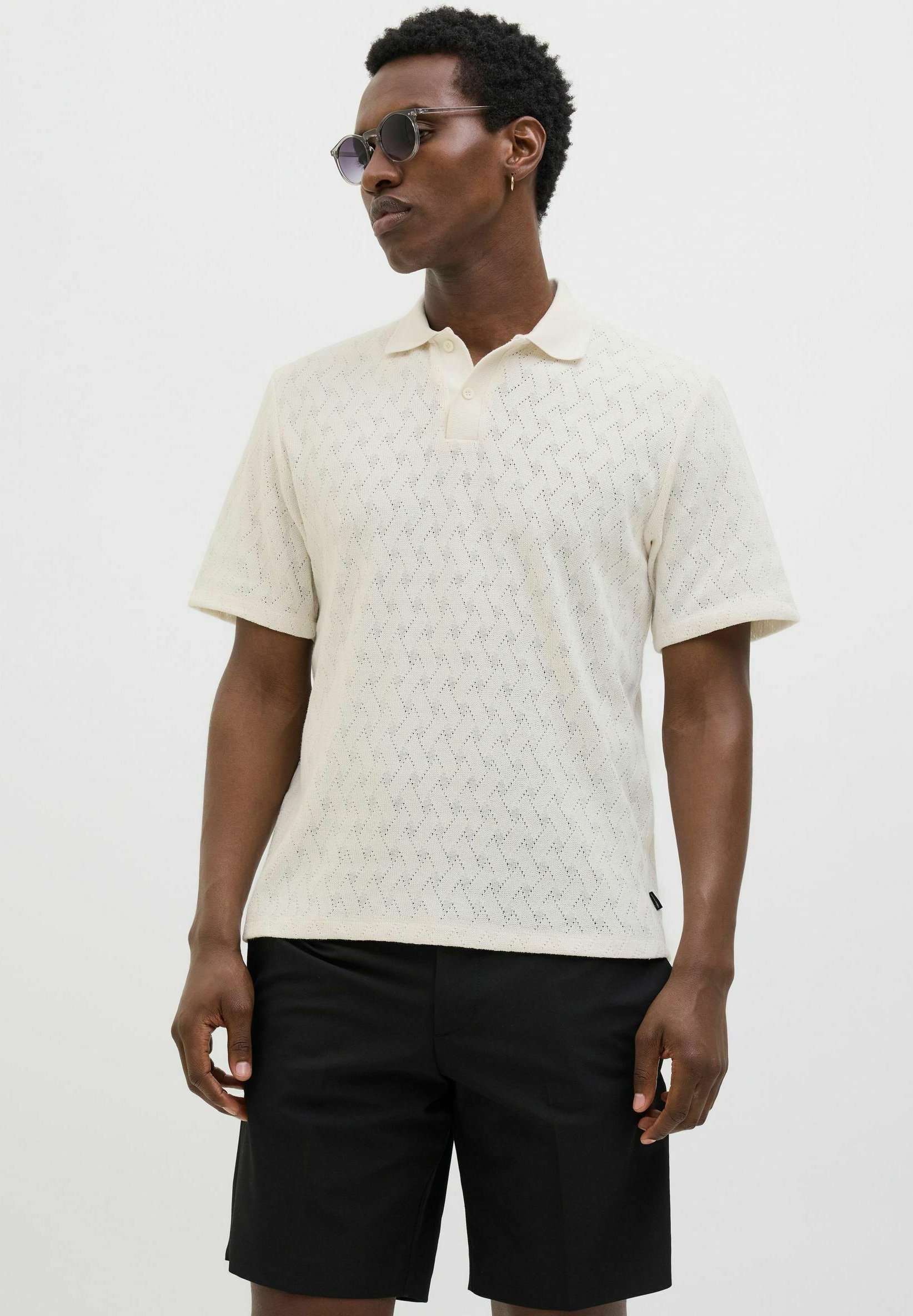 Jack & Jones PREMIUM EINFARBIG - Poloshirt - cloud dancer