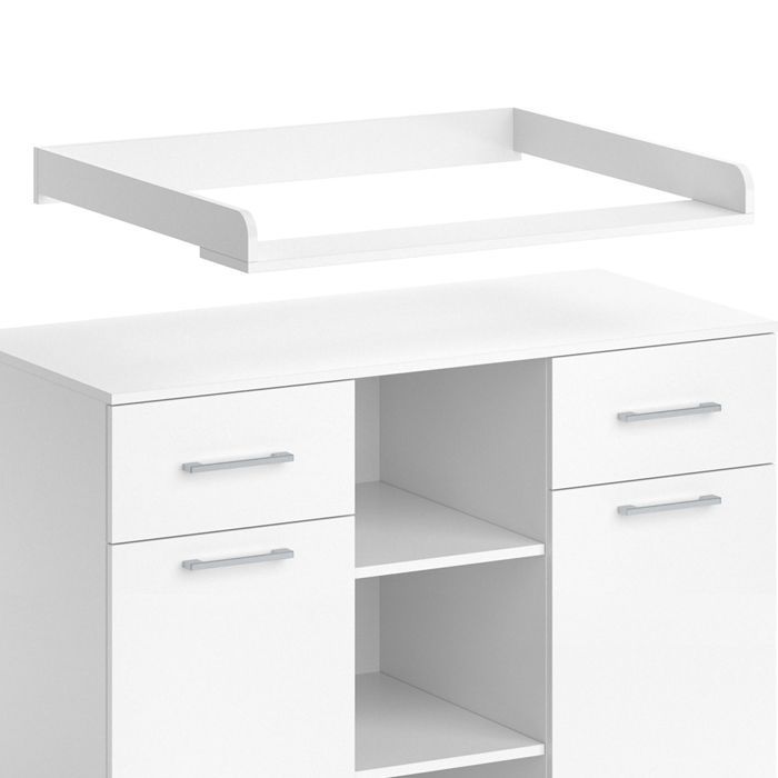 Cassettiera fasciatoio Leonie 113x109 cm, bianca, Vicco 35031