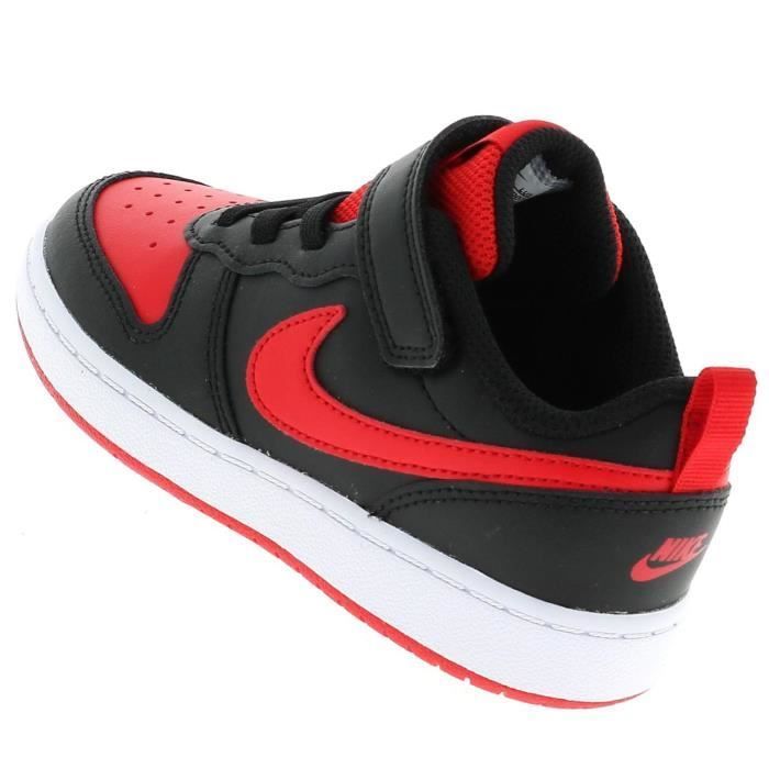 Chaussures - NIKE - Court Borough - Enfant Garçon - Noir - Serrage scratch