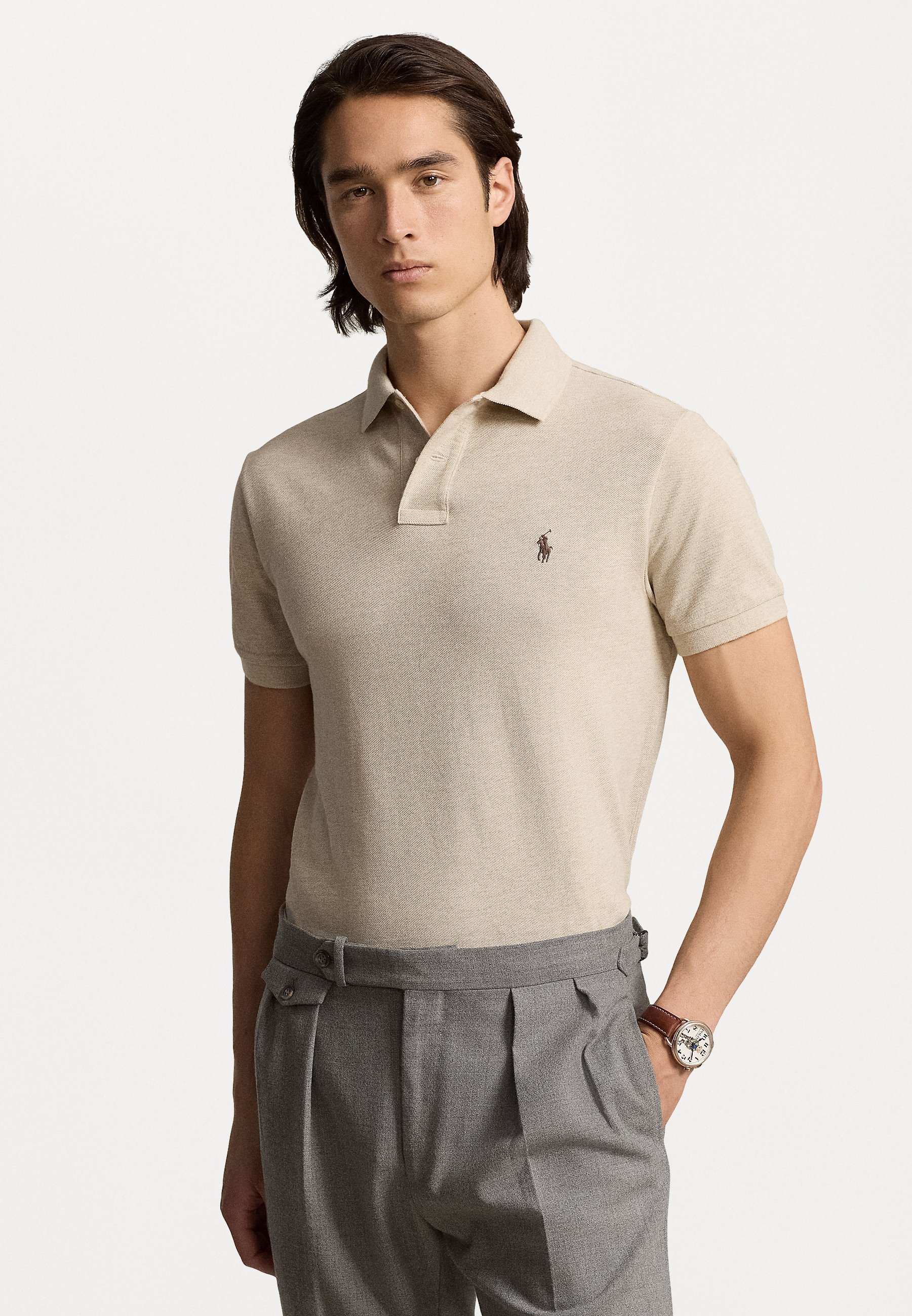 Polo Ralph Lauren LA POLO IN RETE ICONICA - Polo - expedition dune heather