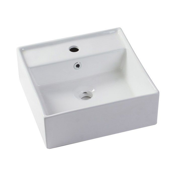 Mobile bagno sospeso in legno di acacia con lavabo singolo e specchio - 90 cm - PENEBEL