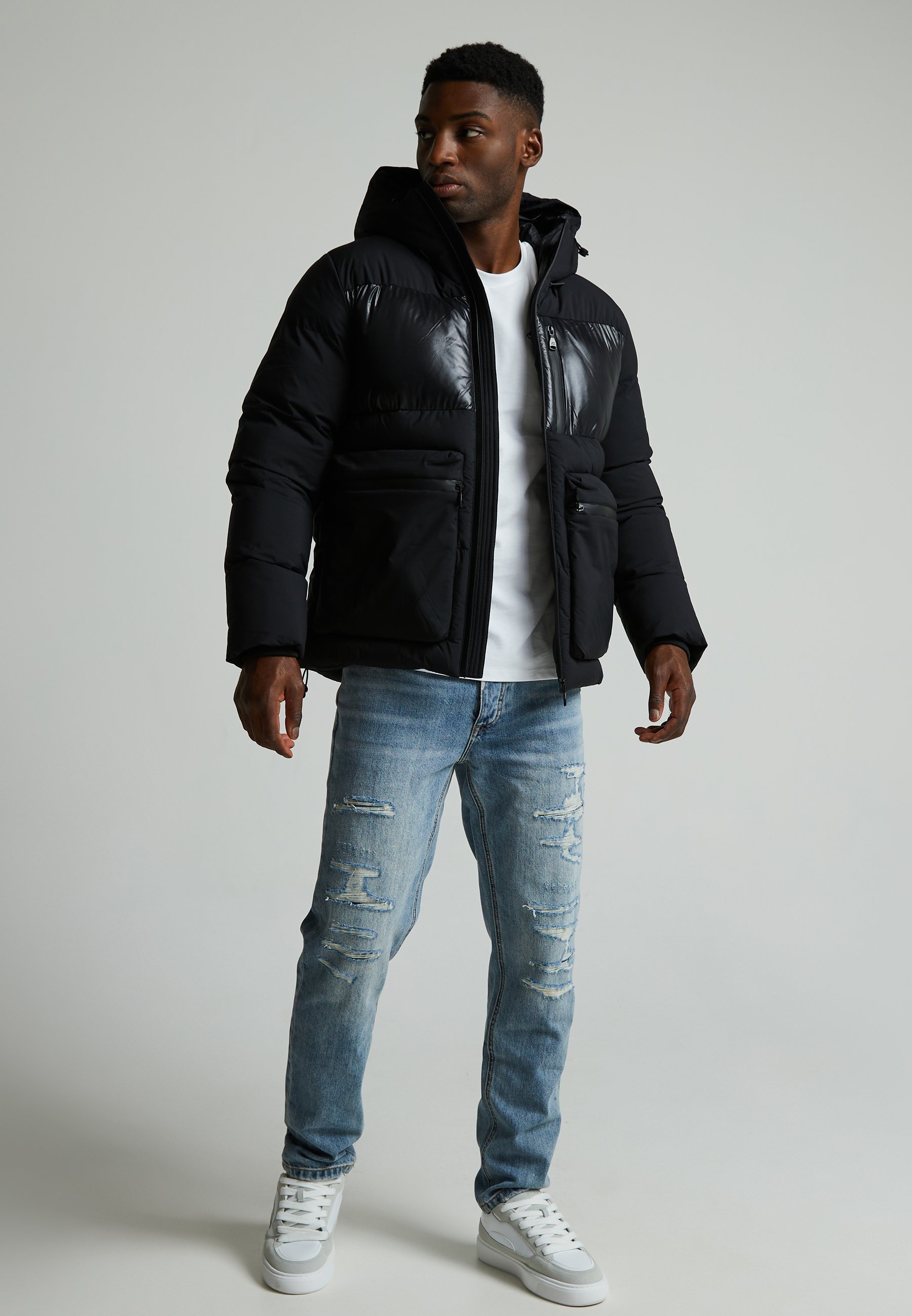 Alessandro Zavetti CARTELLO PUFFER JACKET - Winter jacket - jet black