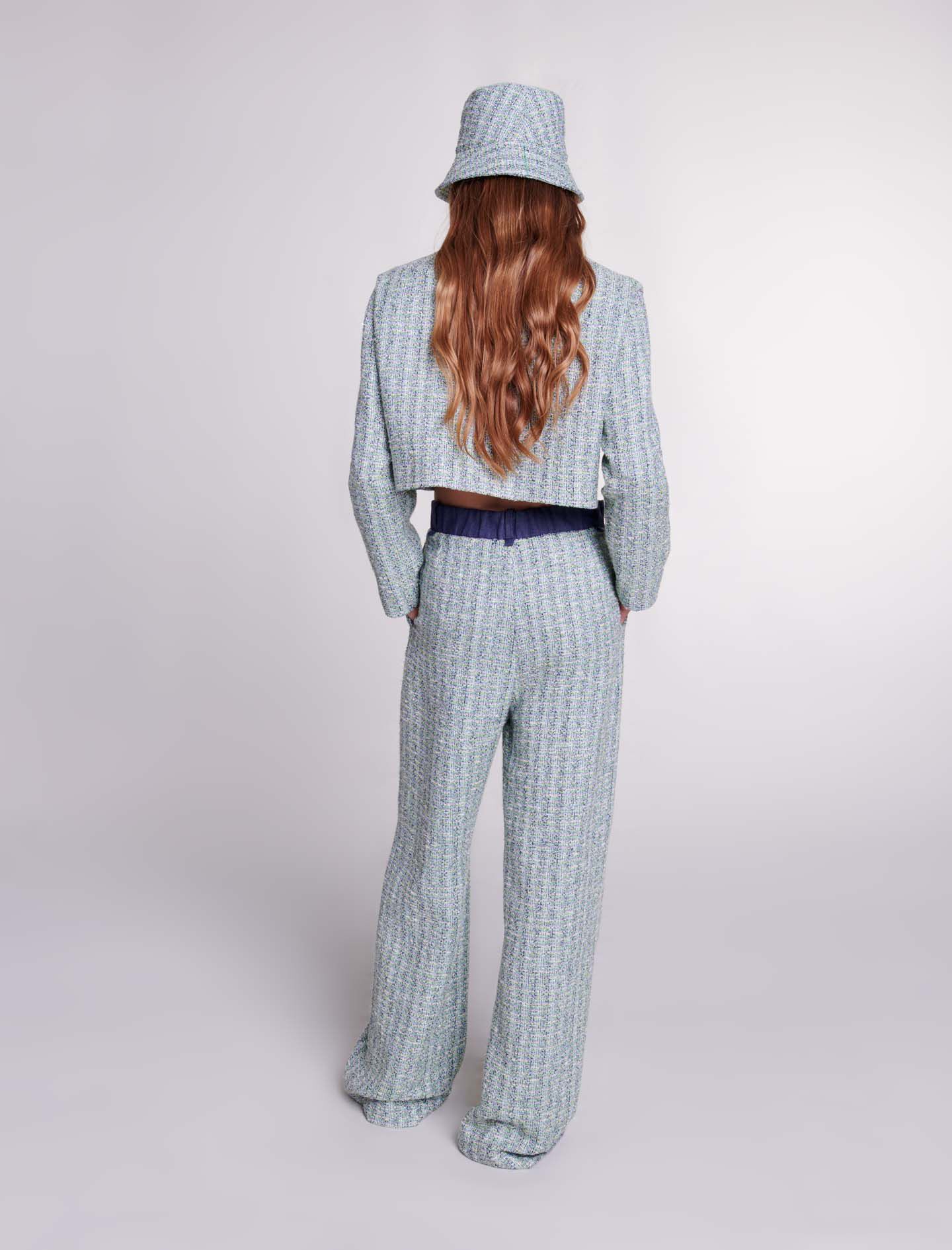 Tweedbroek met wijde pijpen - Meerkleurig