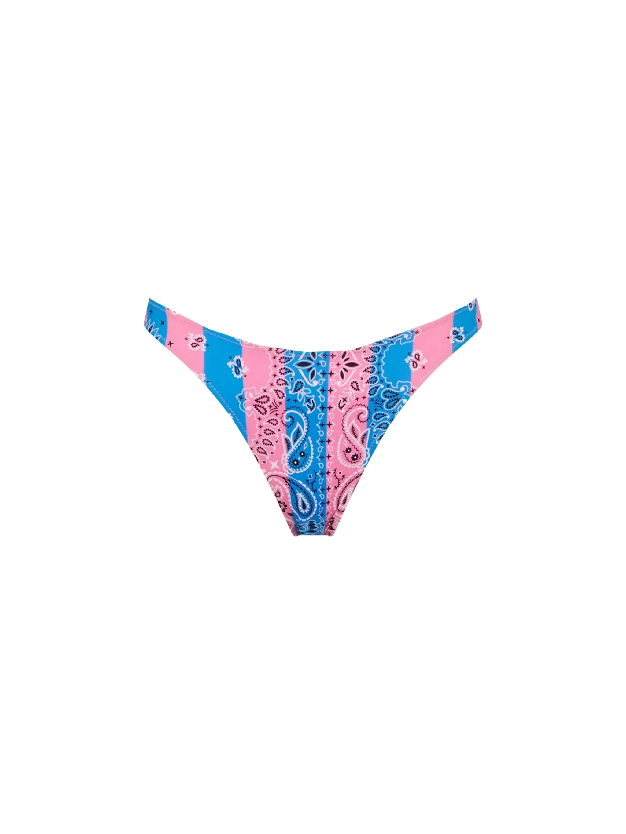 Dameszwembroekje met hoge taille en bandana-print
