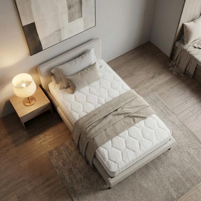 Materasso 90x190 cm - Supporto in memory foam - 7 zone - Schiuma confortevole - Confezione da 2