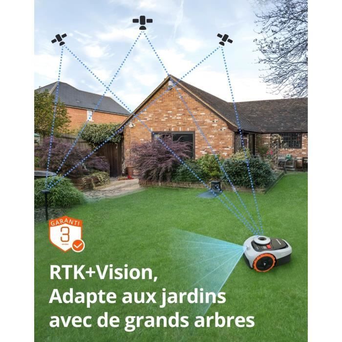 Robot tagliaerba a batteria Navimow i105E per aree fino a 500 m² - RTK+Vision - Mappatura automatica AI - Gestione multizona