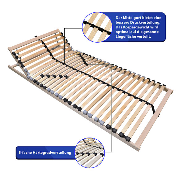 Slatted bed base, 100 x 200 cm