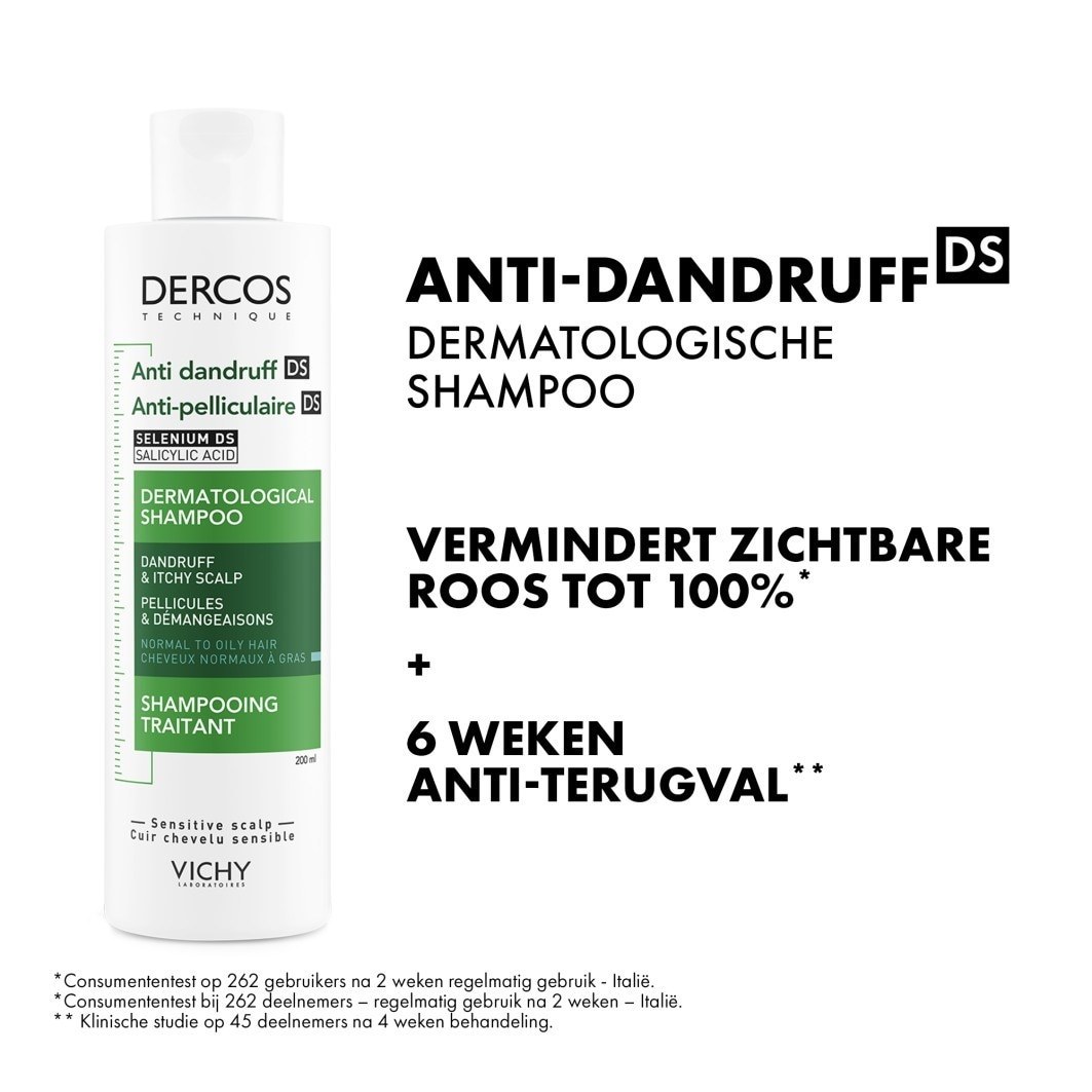 Vichy Dercos pretblaugznu šampūns, dermatoloģisks šampūns normāliem un taukainiem matiem - pretblaugznu