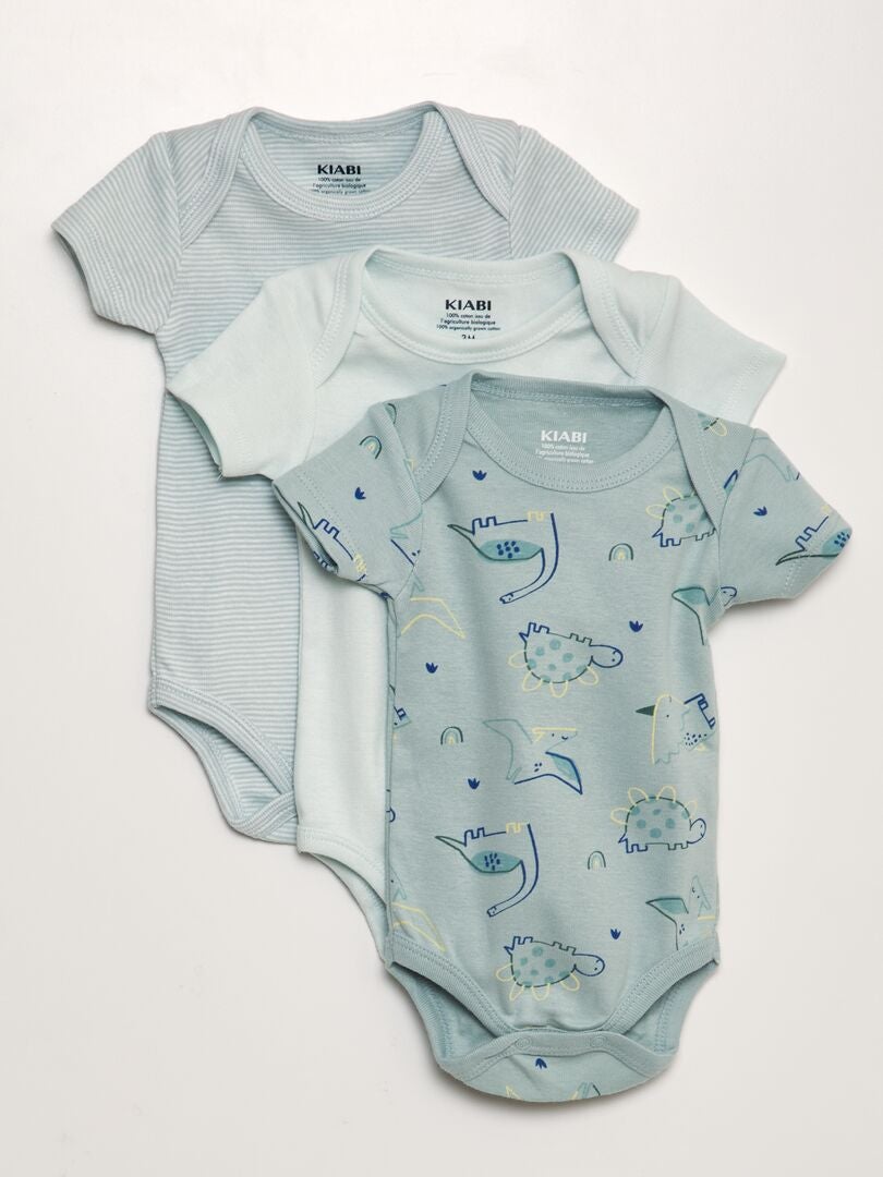 Conjunto de 3 bodys - AZUL