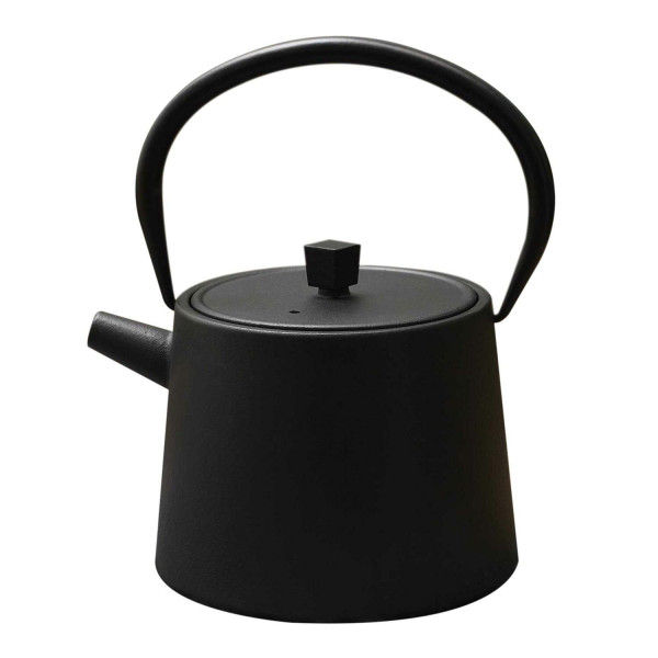 Imbryk żeliwny 900ml czarny grube ścianki surowy design