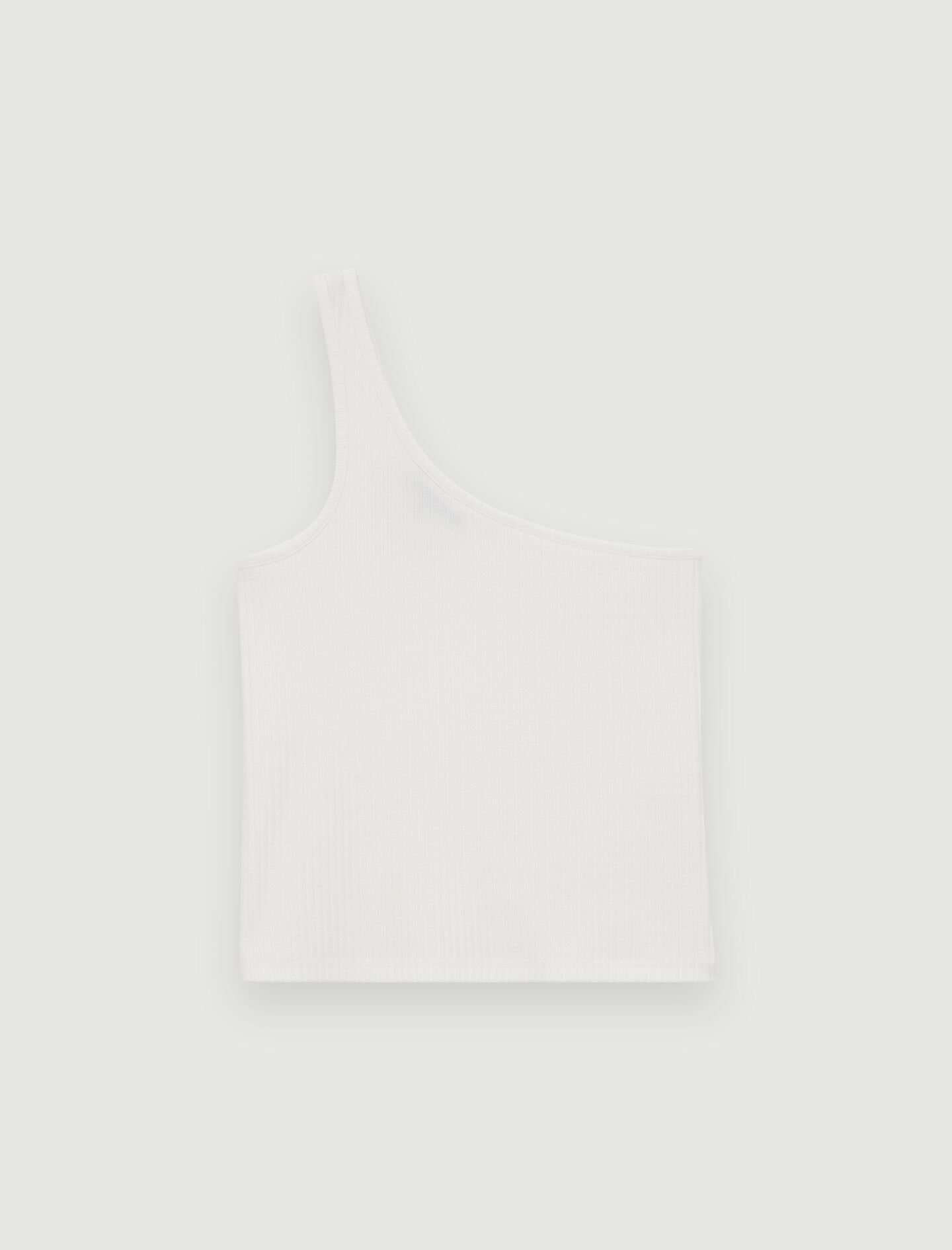 Tricou elastic cu umerii goi - Alb