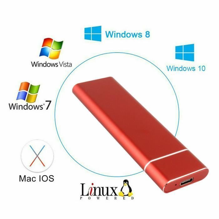 UPPERFECT Externe SSD-Festplatte - Canvio Basics - USB 3.0 - 1 TB M.2 Tragbare Desktop-SSD