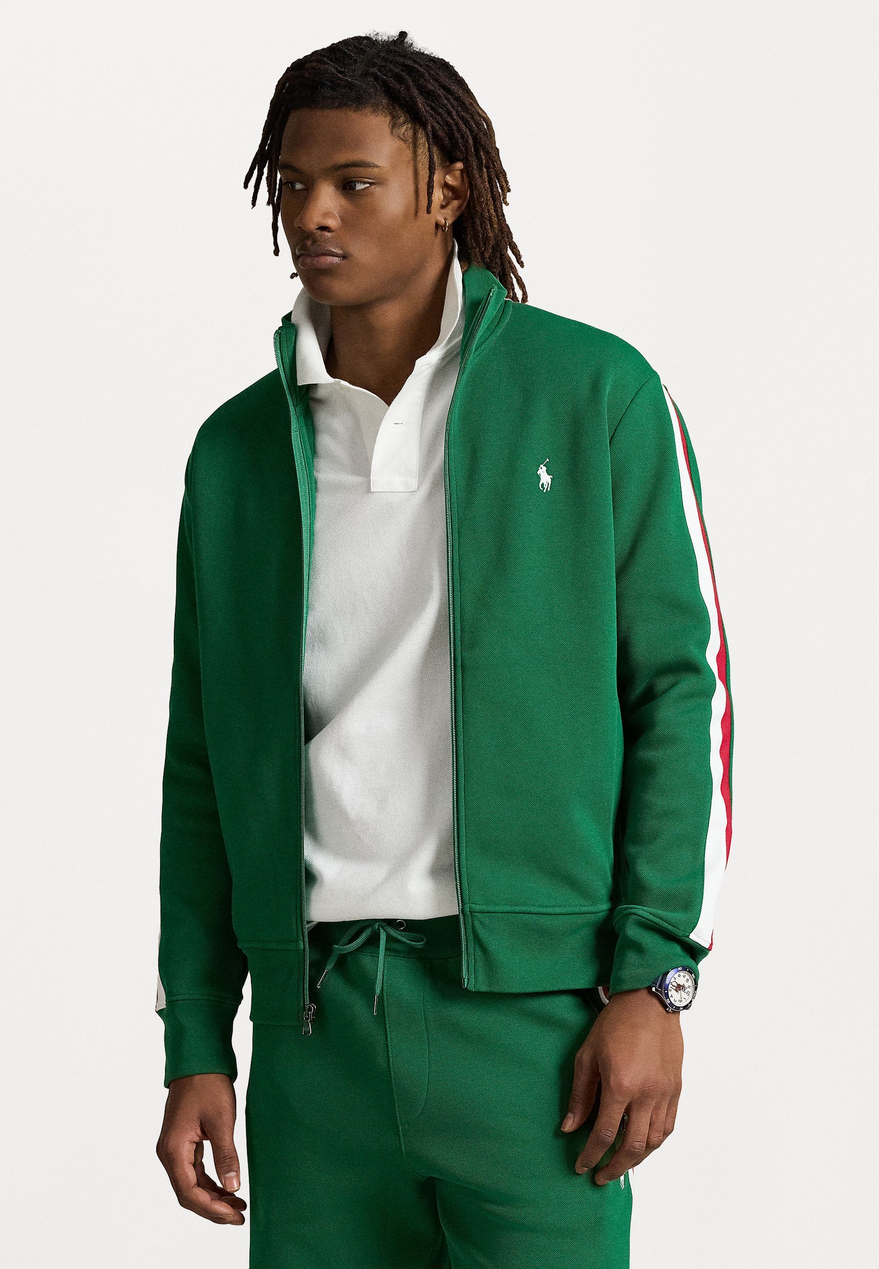 Polo Ralph Lauren LSTRAKJKTM13 - Tréningová bunda - tenisovo zelená multi