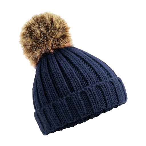 Gorro De Punto Infantil Pom Pom Grueso De Pelo Beechfield