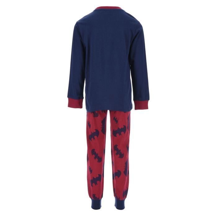 Pijama comprido de algodão do Batman para meninos - DC COMICS - VH2134 - Azul marinho - Infantil