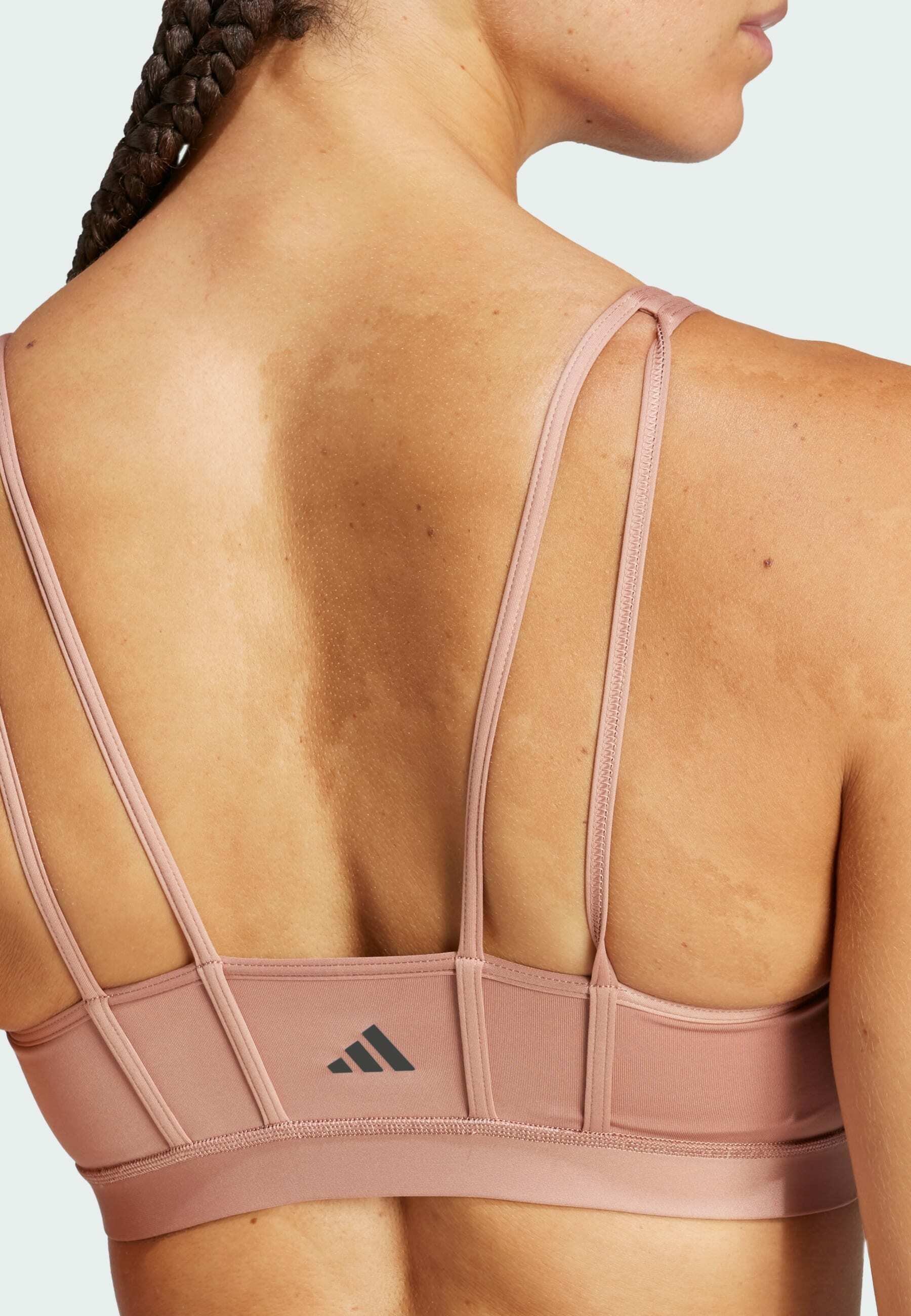 adidas Performance ALL ME ESSENTIALS - Sportbeha met lichte ondersteuning - Warm Clay