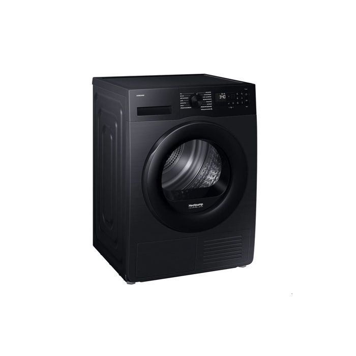 Secadora de roupa Samsung com bomba de calor, 9 kg, modelo DV90DG52A0AB, preta, 60 cm, conectada ao SmartThings.