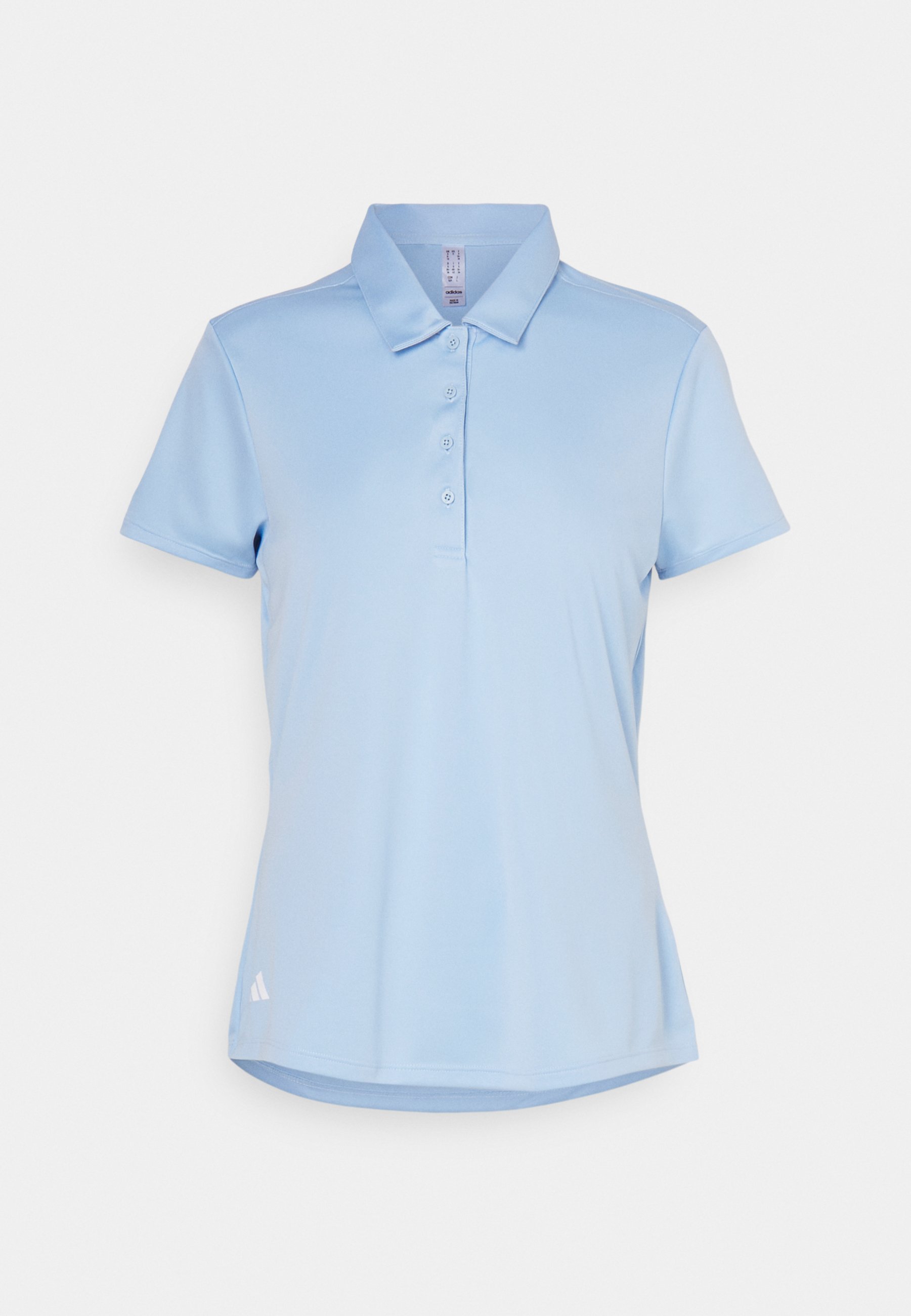 Camisa polo feminina adidas Golf Solid Performance de manga curta - Clear Sky